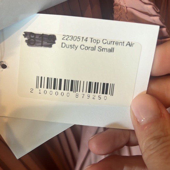 NWT Current Air Dusty Coral Top - Small - Picture 3 of 7